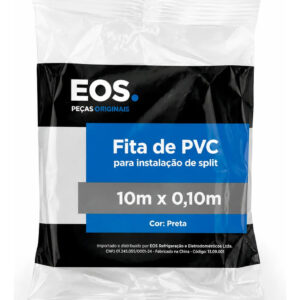 Fita Pvc Preta Para Acabamento Ar Condicionado E Refrig 10m