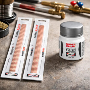 Kit 10 Vareta Harris Foscoper + Fluxo Solda Prata Refrigerac