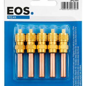 Kit 5 Uniao Com Valvula De Servico Schrader 1/4 Solda Gelade