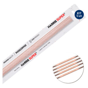 Kit 5 Varetas Solda Harris Super Foscoper 2.4mm 460mm 5 Unid